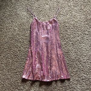 Urban outfitters pink sequin dress